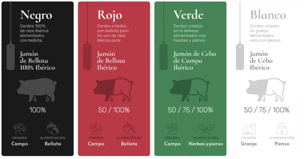 Wichtige Unterschiede des Jamon Iberico​